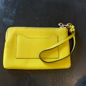 Coach yellow small wristlet